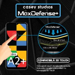 Folie Sticla CASEY STUDIOS compatibila cu Xiaomi Redmi A1 / Redmi A1 Plus / Redmi A2 / Redmi A2 Plus, Full Glue, Duritate Militara, Ultra HD, Anti Zgarieturi, Anti Amprente, Anti Socuri, Margini Negre Negru