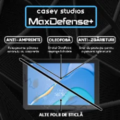 Folie Sticla CASEY STUDIOS? pentru Huawei MatePad T 10 9.7 / T 10 9.7 2020, Full Glue, Sticla Securizata, Duritate Militara, Ultra HD, Protectie Profesionala Ecran 3D, Anti Zgarieturi, Anti Socuri, Transparenta Transparent