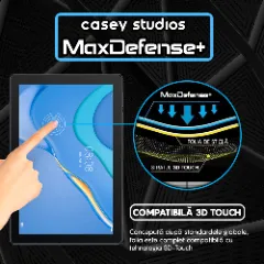 Folie Sticla CASEY STUDIOS? pentru Huawei MatePad T 10 9.7 / T 10 9.7 2020, Full Glue, Sticla Securizata, Duritate Militara, Ultra HD, Protectie Profesionala Ecran 3D, Anti Zgarieturi, Anti Socuri, Transparenta Transparent