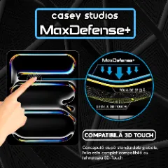 Folie Sticla CASEY STUDIOS? pentru iPad Pro 11 2024, Full Glue, Sticla Securizata, Duritate Militara, Ultra HD, Protectie Profesionala Ecran 3D, Anti Zgarieturi, Anti Socuri, Transparenta Transparent