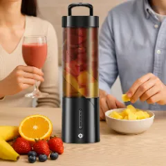 Mini Blender Portabil LAGATO Classic Pro, 24000 RMP, 150W, 4000mAh, Capacitate 500ml, 6 Lame Ascutite de Otel, Tehnologie Pulse, Design Unic, Impermeabil, Smoothie-uri, Sucuri, Shake-uri Proteice, Negru Negru
