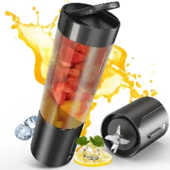 Mini Blender Portabil LAGATO Classic Pro, 24000 RMP, 150W, 4000mAh, Capacitate 500ml, 6 Lame Ascutite de Otel, Tehnologie Pulse, Design Unic, Impermeabil, Smoothie-uri, Sucuri, Shake-uri Proteice, Negru Negru