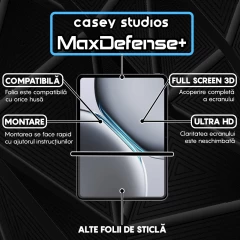 Folie Sticla CASEY STUDIOS? pentru OnePlus Pad 2, Full Glue, Sticla Securizata, Duritate Militara, Ultra HD, Protectie Profesionala Ecran 3D, Anti Zgarieturi, Anti Socuri, Transparenta Transparent