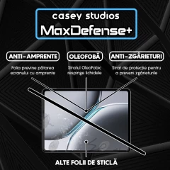 Folie Sticla CASEY STUDIOS? pentru OnePlus Pad 2, Full Glue, Sticla Securizata, Duritate Militara, Ultra HD, Protectie Profesionala Ecran 3D, Anti Zgarieturi, Anti Socuri, Transparenta Transparent