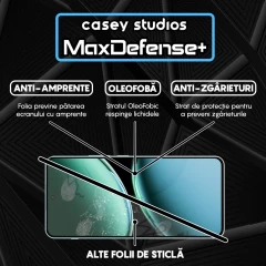 Folie Sticla CASEY STUDIOS? pentru OnePlus Nord 4, Full Glue, Sticla Securizata, Duritate Militara, Ultra HD, Protectie Profesionala Ecran 3D, Anti Zgarieturi, Anti Socuri, Negru Negru