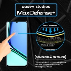 Folie Sticla CASEY STUDIOS? pentru Realme Narzo N61, Full Glue, Sticla Securizata, Duritate Militara, Ultra HD, Protectie Profesionala Ecran 3D, Anti Zgarieturi, Anti Socuri, Negru Negru