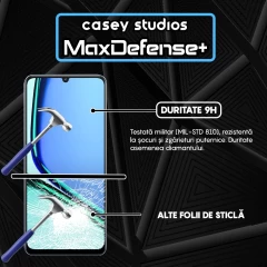 Folie Sticla CASEY STUDIOS? pentru Realme Narzo N61, Full Glue, Sticla Securizata, Duritate Militara, Ultra HD, Protectie Profesionala Ecran 3D, Anti Zgarieturi, Anti Socuri, Negru Negru