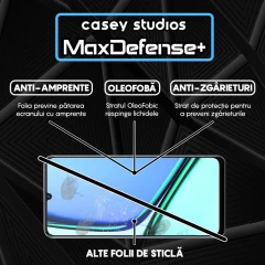 Folie Sticla CASEY STUDIOS? pentru Realme Narzo N61, Full Glue, Sticla Securizata, Duritate Militara, Ultra HD, Protectie Profesionala Ecran 3D, Anti Zgarieturi, Anti Socuri, Negru Negru