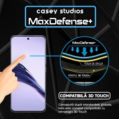 Folie Sticla CASEY STUDIOS? pentru Realme 13 Pro, Full Glue, Sticla Securizata, Duritate Militara, Ultra HD, Protectie Profesionala Ecran 3D, Anti Zgarieturi, Anti Socuri, Negru Negru