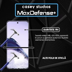 Folie Sticla CASEY STUDIOS? pentru Realme 13 Pro, Full Glue, Sticla Securizata, Duritate Militara, Ultra HD, Protectie Profesionala Ecran 3D, Anti Zgarieturi, Anti Socuri, Negru Negru