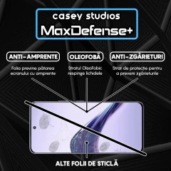 Folie Sticla CASEY STUDIOS? pentru Realme 13 Pro, Full Glue, Sticla Securizata, Duritate Militara, Ultra HD, Protectie Profesionala Ecran 3D, Anti Zgarieturi, Anti Socuri, Negru Negru