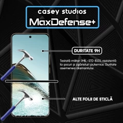 Folie Sticla CASEY STUDIOS? pentru Realme 13 Pro Plus, Full Glue, Sticla Securizata, Duritate Militara, Ultra HD, Protectie Profesionala Ecran 3D, Anti Zgarieturi, Anti Socuri, Negru Negru