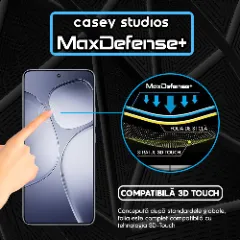 Folie Sticla CASEY STUDIOS? pentru Xiaomi Redmi K70 Ultra, Full Glue, Sticla Securizata, Duritate Militara, Ultra HD, Protectie Profesionala Ecran 3D, Anti Zgarieturi, Anti Socuri, Negru Negru