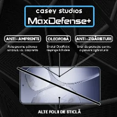 Folie Sticla CASEY STUDIOS? pentru Xiaomi Redmi K70 Ultra, Full Glue, Sticla Securizata, Duritate Militara, Ultra HD, Protectie Profesionala Ecran 3D, Anti Zgarieturi, Anti Socuri, Negru Negru