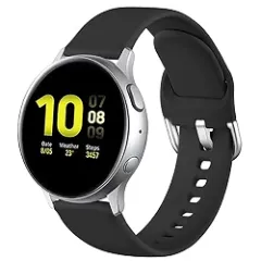 Curea Silicon Samsung Galaxy Watch 7/Active 2/Active/FE/6/5 Pro/5/4/3 - 20mm Silicone Casey Studios Negru