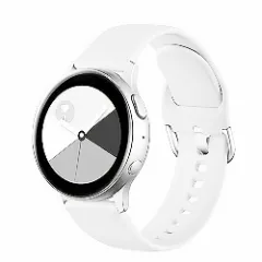 Curea Silicon Samsung Galaxy Watch 7/Active 2/Active/FE/6/5 Pro/5/4/3 - 20mm Silicone Casey Studios Alb 