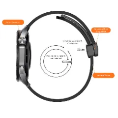 Curea Silicon Samsung Galaxy Watch 4 40mm/4 44mm/4 Clasic 46mm/5 40mm/5 44mm/5 Pro/6 44mm/6 Classic 43mm/6 Clasc 47mm/7 40mm/7 44mm/Active/Active 2 40mm/Active 2 44mm/SE 40mm/ - 20mm Silicone Legatura Metalica Casey Studios Negru