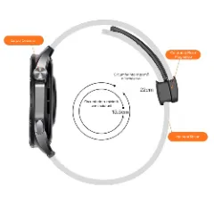 Curea Silicon Samsung Galaxy Watch 4 40mm/4 44mm/4 Clasic 46mm/5 40mm/5 44mm/5 Pro/6 44mm/6 Classic 43mm/6 Clasc 47mm/7 40mm/7 44mm/Active/Active 2 40mm/Active 2 44mm/SE 40mm/ - 20mm Silicone Legatura Metalica Casey Studios Alb