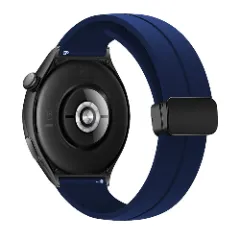 Curea Silicon Samsung Galaxy Watch 4 40mm/4 44mm/4 Clasic 46mm/5 40mm/5 44mm/5 Pro/6 44mm/6 Classic 43mm/6 Clasc 47mm/7 40mm/7 44mm/Active/Active 2 40mm/Active 2 44mm/SE 40mm/ - 20mm Silicone Legatura Metalica Casey Studios Albastru Inchis