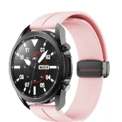 Curea Silicon Samsung Galaxy Watch 4 40mm/4 44mm/4 Clasic 46mm/5 40mm/5 44mm/5 Pro/6 44mm/6 Classic 43mm/6 Clasc 47mm/7 40mm/7 44mm/Active/Active 2 40mm/Active 2 44mm/SE 40mm/ - 20mm Silicone Legatura Metalica Casey Studios Pink Sand