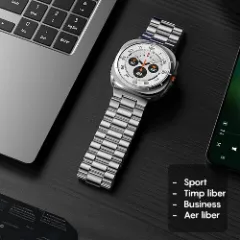 Curea Metalică Samsung Galaxy Watch Ultra Metalică Casey Studios Silver