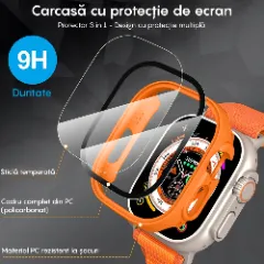 Carcasa 360° (Husa + Folie) Apple Watch Ultra - 49MM Casey Studios Orange