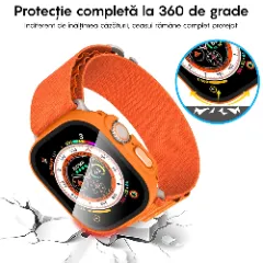 Carcasa 360° (Husa + Folie) Apple Watch Ultra - 49MM Casey Studios Orange