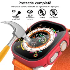 Carcasa 360° (Husa + Folie) Apple Watch Ultra - 49MM Casey Studios Red