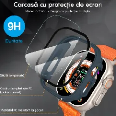 Carcasa 360° (Husa + Folie) Apple Watch Ultra - 49MM Casey Studios Midnight Blue