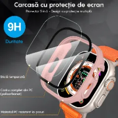 Carcasa 360° (Husa + Folie) Apple Watch Ultra - 49MM Casey Studios Pink