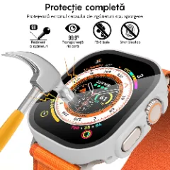 Carcasa 360° (Husa + Folie) Apple Watch Ultra - 49MM Casey Studios Silver