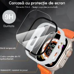 Carcasa 360° (Husa + Folie) Apple Watch Ultra - 49MM Casey Studios Silver