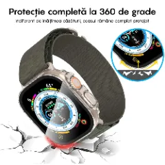 Carcasa 360° (Husa + Folie) Apple Watch Ultra - 49MM Casey Studios Transparent