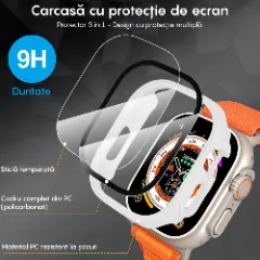 Carcasa 360° (Husa + Folie) Apple Watch Ultra - 49MM Casey Studios White