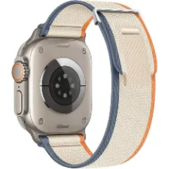 Curea Trail compatibila cu Apple Watch SE/9/8/7/6/5/4/3/2/1 - 38/40/41MM CASEY STUDIOS, Ajustabila, Respirabila, Material Textil Casey Bej 