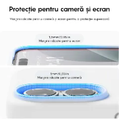 Husa iPhone 16 Casey Studios Premium Soft Silicone, de Protectie, Slim, pentru Incarcare Wireless, Margini Ridicate pentru Protectia Ecranului si a Camerelor Alb