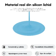 Husa iPhone 16 Casey Studios Premium Soft Silicone, de Protectie, Slim, pentru Incarcare Wireless, Margini Ridicate pentru Protectia Ecranului si a Camerelor Cadet Blue