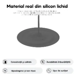 Husa iPhone 16 Casey Studios Premium Soft Silicone, de Protectie, Slim, pentru Incarcare Wireless, Margini Ridicate pentru Protectia Ecranului si a Camerelor Dark Grey