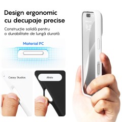 Husa iPhone 16 Casey Studios Premium Soft Silicone, de Protectie, Slim, pentru Incarcare Wireless, Margini Ridicate pentru Protectia Ecranului si a Camerelor