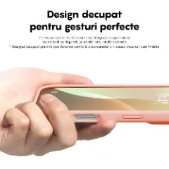 Husa iPhone 16 Casey Studios Premium Soft Silicone, de Protectie, Slim, pentru Incarcare Wireless, Margini Ridicate pentru Protectia Ecranului si a Camerelor Pink Sand