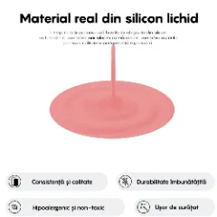 Husa iPhone 16 Casey Studios Premium Soft Silicone, de Protectie, Slim, pentru Incarcare Wireless, Margini Ridicate pentru Protectia Ecranului si a Camerelor Roz