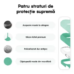 Husa iPhone 16 Casey Studios Premium Soft Silicone, de Protectie, Slim, pentru Incarcare Wireless, Margini Ridicate pentru Protectia Ecranului si a Camerelor Webster Green