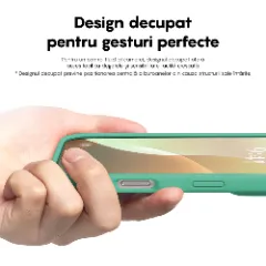 Husa iPhone 16 Casey Studios Premium Soft Silicone, de Protectie, Slim, pentru Incarcare Wireless, Margini Ridicate pentru Protectia Ecranului si a Camerelor Webster Green