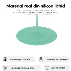 Husa iPhone 16 Casey Studios Premium Soft Silicone, de Protectie, Slim, pentru Incarcare Wireless, Margini Ridicate pentru Protectia Ecranului si a Camerelor Webster Green