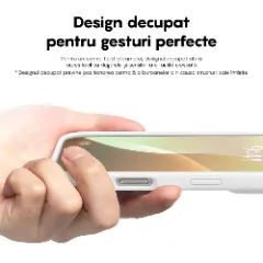 Husa iPhone 16 Plus Casey Studios Premium Soft Silicone, de Protectie, Slim, pentru Incarcare Wireless, Margini Ridicate pentru Protectia Ecranului si a Camerelor Alb