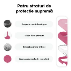 Husa iPhone 16 Plus Casey Studios Premium Soft Silicone, de Protectie, Slim, pentru Incarcare Wireless, Margini Ridicate pentru Protectia Ecranului si a Camerelor Burgundy