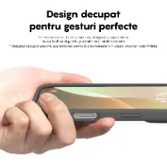 Husa iPhone 16 Plus Casey Studios Premium Soft Silicone, de Protectie, Slim, pentru Incarcare Wireless, Margini Ridicate pentru Protectia Ecranului si a Camerelor Dark Grey