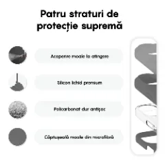 Husa iPhone 16 Plus Casey Studios Premium Soft Silicone, de Protectie, Slim, pentru Incarcare Wireless, Margini Ridicate pentru Protectia Ecranului si a Camerelor Dark Grey