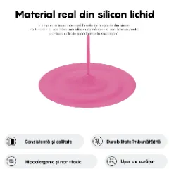 Husa iPhone 16 Plus Casey Studios Premium Soft Silicone, de Protectie, Slim, pentru Incarcare Wireless, Margini Ridicate pentru Protectia Ecranului si a Camerelor Fuchsia