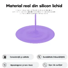 Husa iPhone 16 Plus Casey Studios Premium Soft Silicone, de Protectie, Slim, pentru Incarcare Wireless, Margini Ridicate pentru Protectia Ecranului si a Camerelor Light Lilac